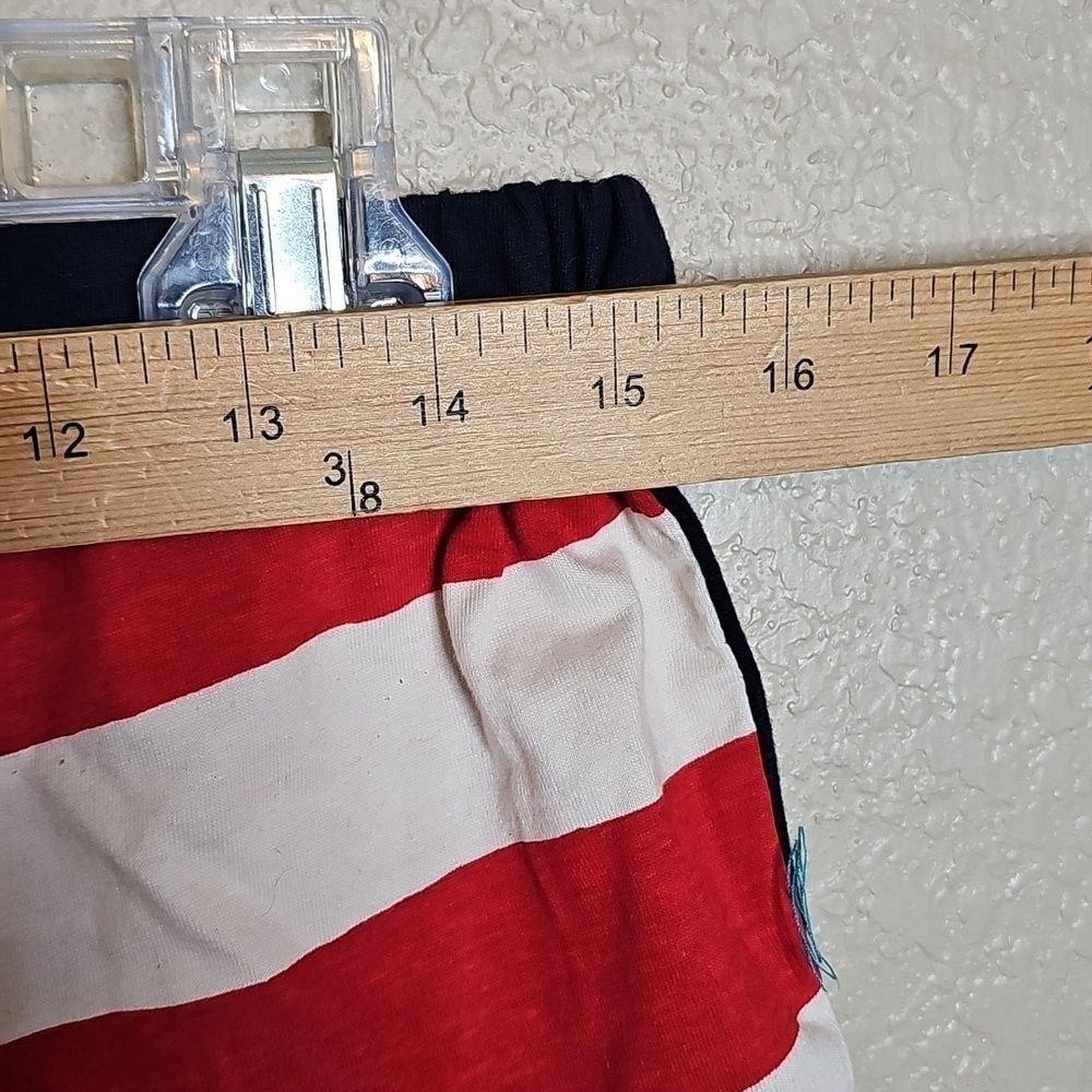 NWT Lazy One Medium Women's Blue Red and White Striped Boxer Pj Shorts - Picture 4 of 5
